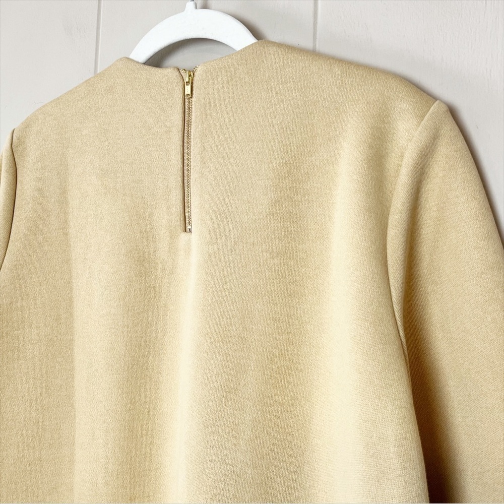 Tuckernuck NWT Croissant Francoise‎ Mod Mini Dress Large tan camel long sleeve - Picture 6 of 12